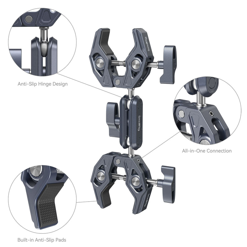 SmallRig Super Clamp with Double Crab-Shaped Clamps 4103B