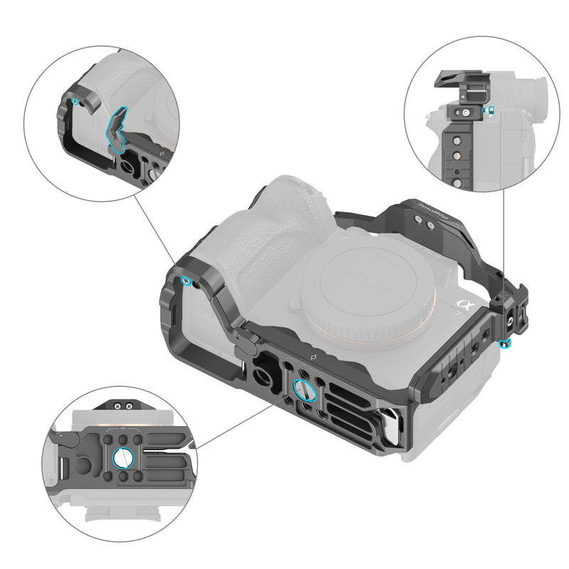 SmallRig HawkLock Quick Release Cage for Sony Alpha 7R V / Alpha 7 IV / Alpha 7S III / Alpha 1 / Alpha 7R IV 4481