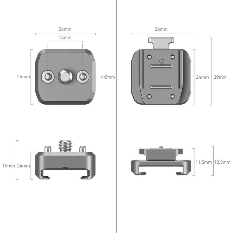 SmallRig HawkLock H18 Quick Release Support with Cold Shoe 4500