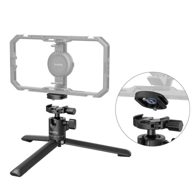 SmallRig Metal Tabletop Tripod with Arca-Swiss Quick Release Plate and Panoramic Ball Head 4630