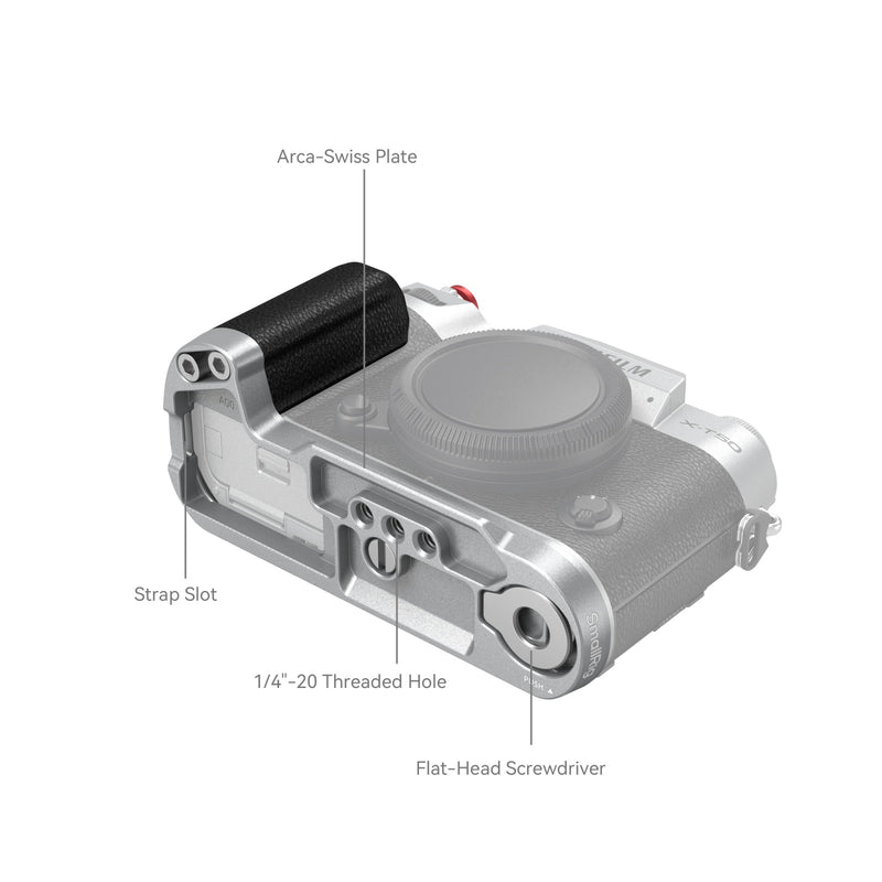 SmallRig Silicone L-Shape Grip for FUJIFILM X-T50 (Sliver) 4713