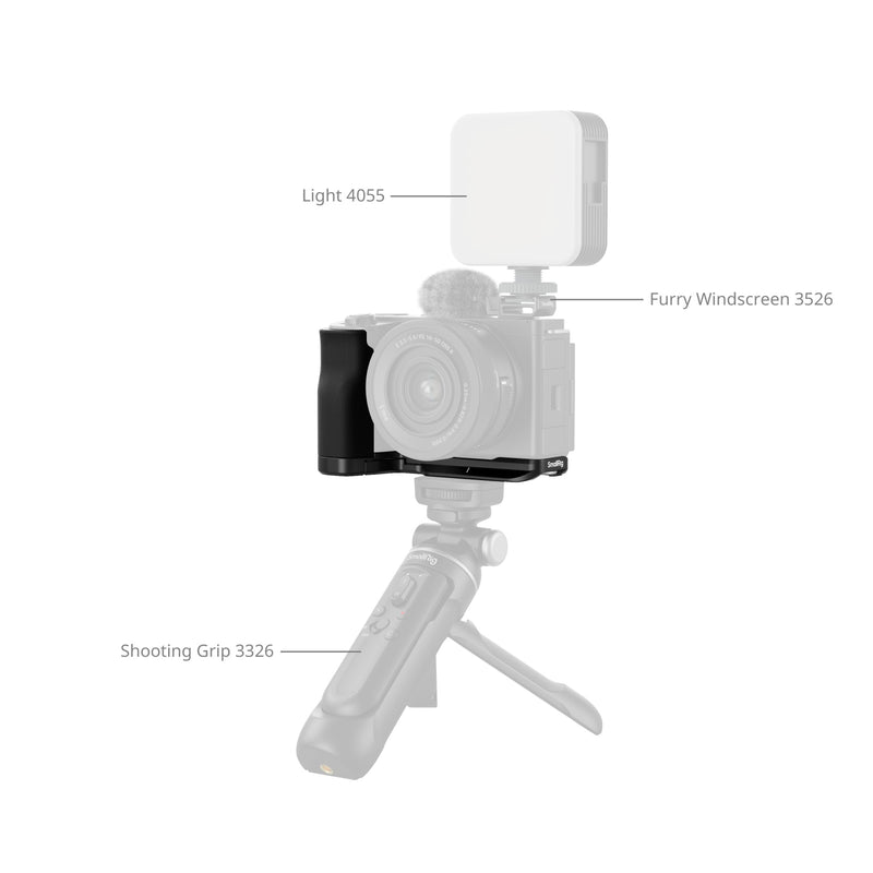 SmallRig L-Shape Mount Plate with Silicone Handle for Sony ZV-E10 II 4778